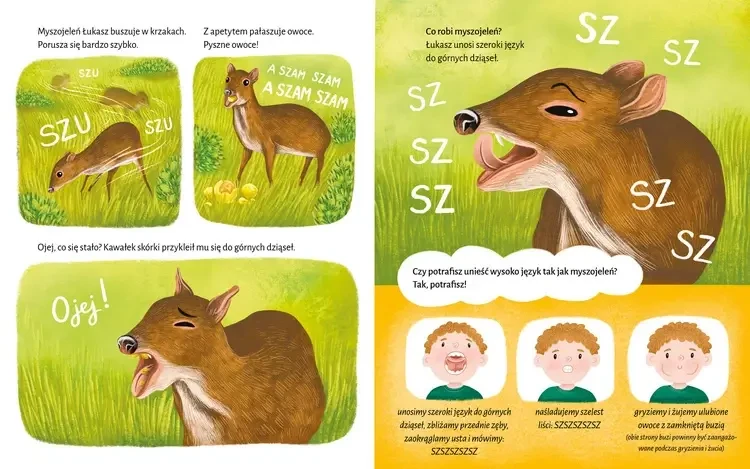 Na językach cichych i głośnych zwierząt. Szumiące historyjki logopedyczne / Wydawnictwo Mamania