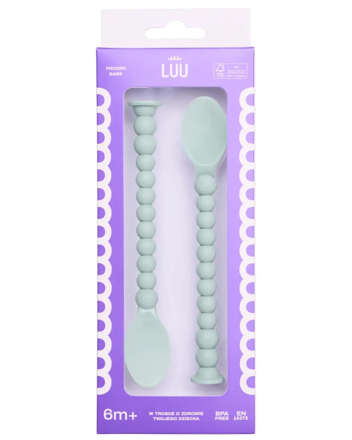 Zestaw łyżek do karmienia, 2 szt. - Frozen Sage / Luu Kids