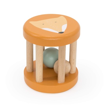 Drewniana grzechotka roller - Lis / Trixie