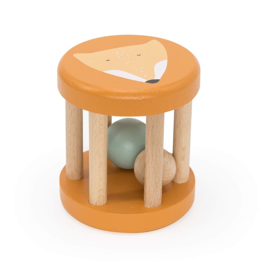 Drewniana grzechotka roller - Lis / Trixie