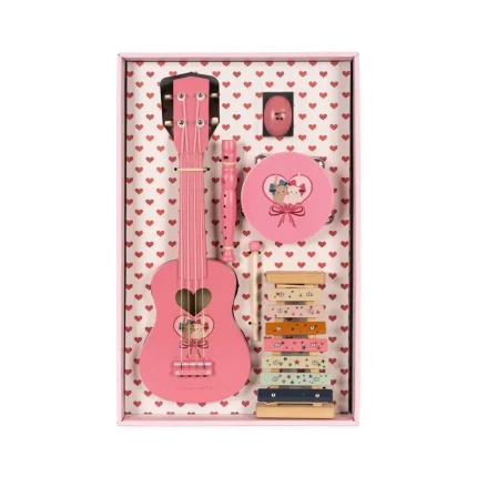 Zestaw muzyczny All I Wish For - bow kitty pink / Konges slojd