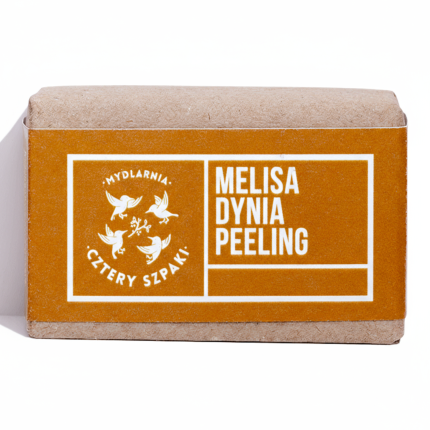 Peelingujące mydło Melisa i Dynia, 110 g / Mydlarnia Cztery Szpaki