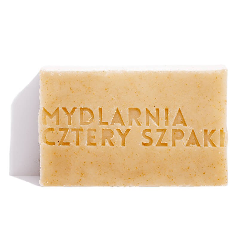 Peelingujące mydło Melisa i Dynia, 110 g / Mydlarnia Cztery Szpaki