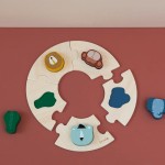 Drewniane okrągłe puzzle ze zwierzątkami / Trixie