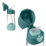 Zestaw Mini Lunchbox + Butelka tritanowa ze słomką 450 ml - Emerald Forest / B.box