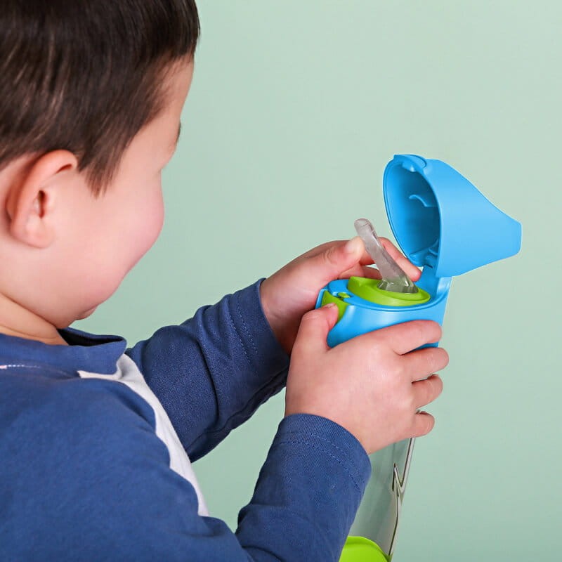 Zestaw Mini Lunchbox + Butelka tritanowa ze słomką 450 ml - Ocean Breeze / B.box