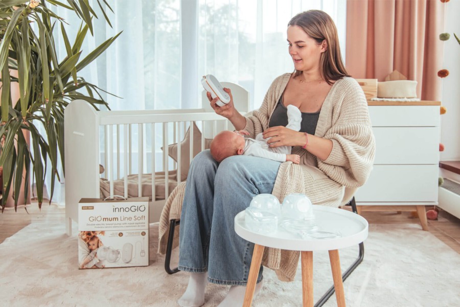 GIOmum Line Soft Podwójny laktator elektryczny z aspiratorem GIO-360 / InnoGIO