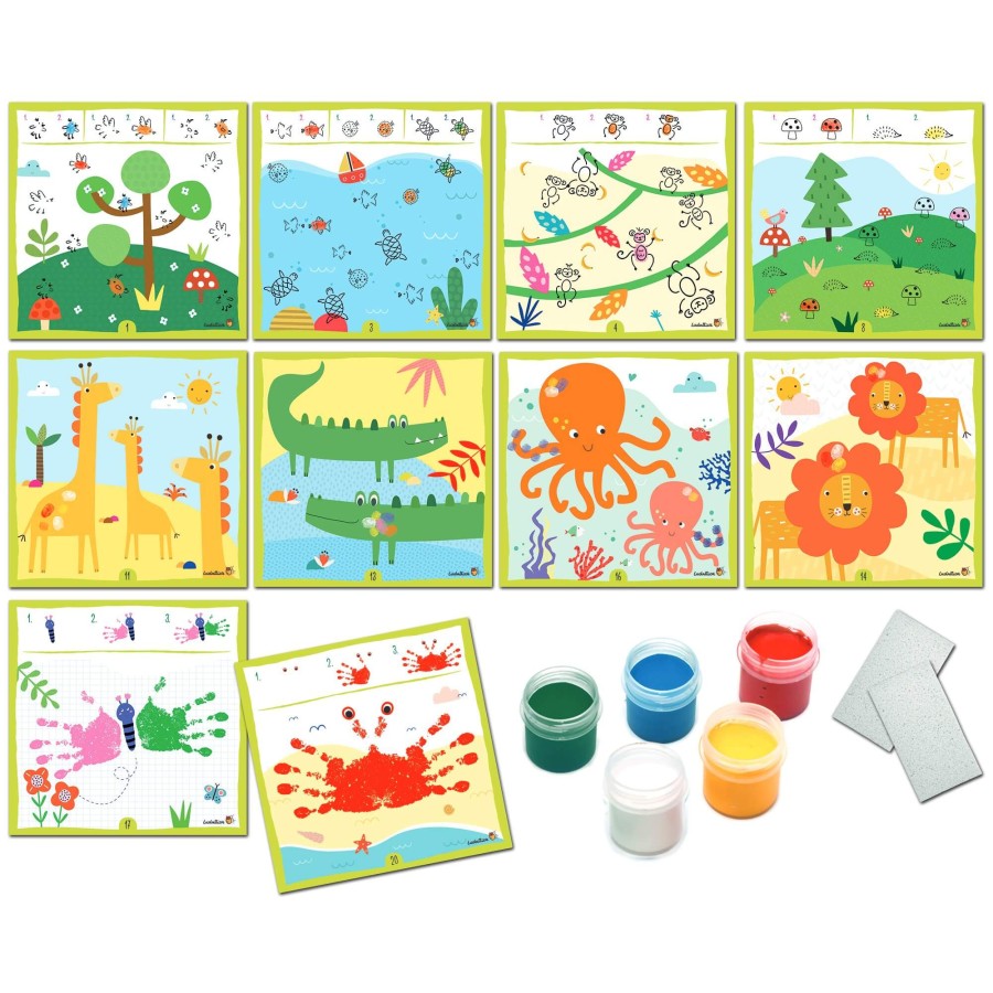 CREA DUDÙ - zestaw kreatywny dla najmłodszych - MALOWANIE ODCISKIEM PALCA / Ludattica