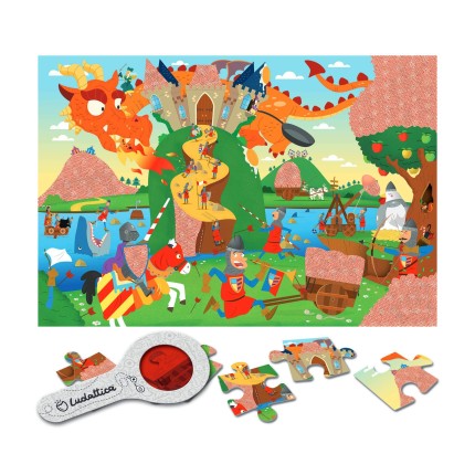 SECRET PUZZLE - puzzle z tajemnicą - OBLĘŻENIE ZAMKU / Ludattica