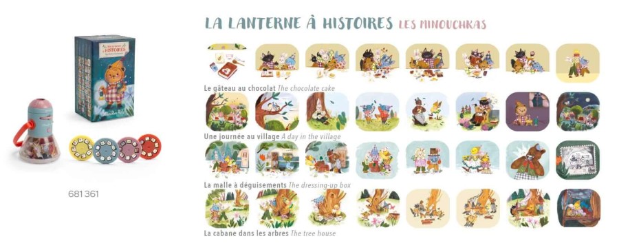 Lampka projektor LES MINOUCHKAS / Moulin Roty