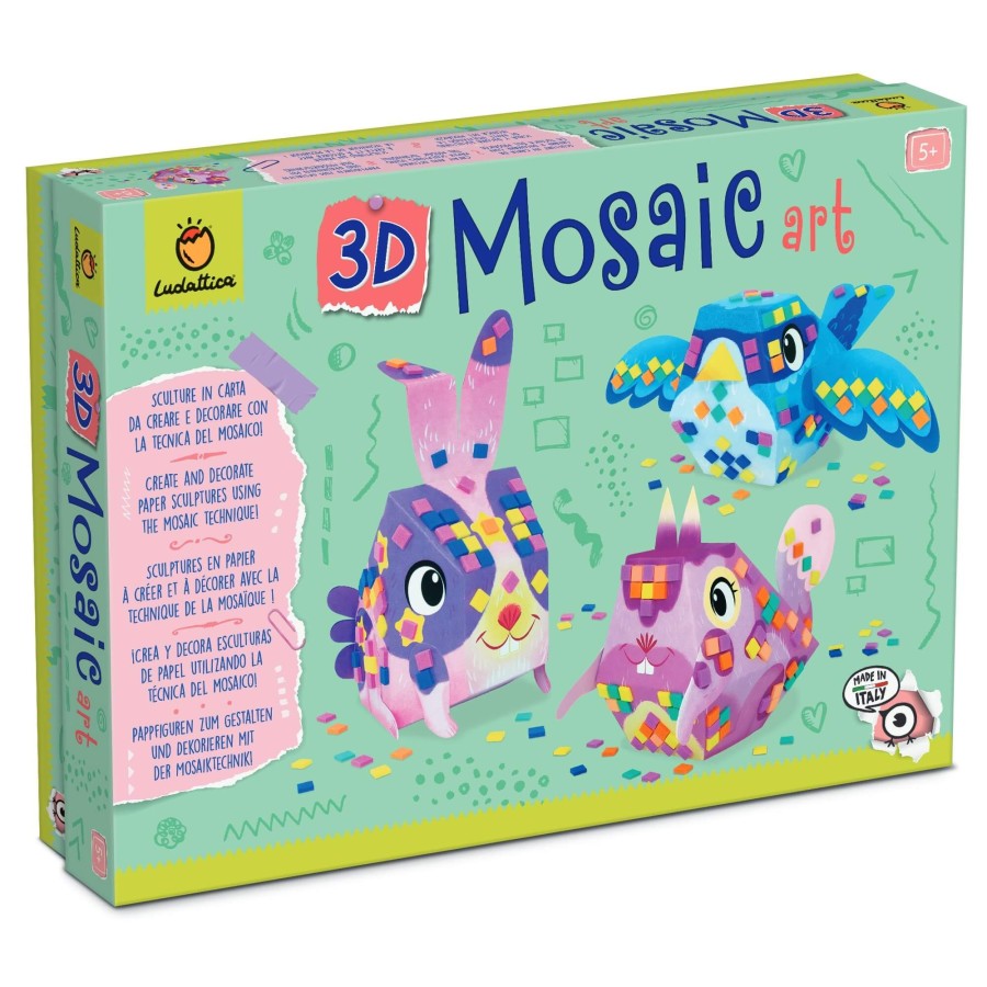Zestaw kreatywny ze ZWIERZĘTAMI 3D – sztuka ZDOBIENIA MOZAIKĄ / Ludattica