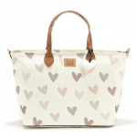 Torba dla mamy M - FEERIA PREMIUM - HEARTBEAT BEIGE / La Millou