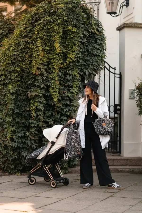 Organizer do wózka ortalion pikowany PRETTY BLACK / La Millou