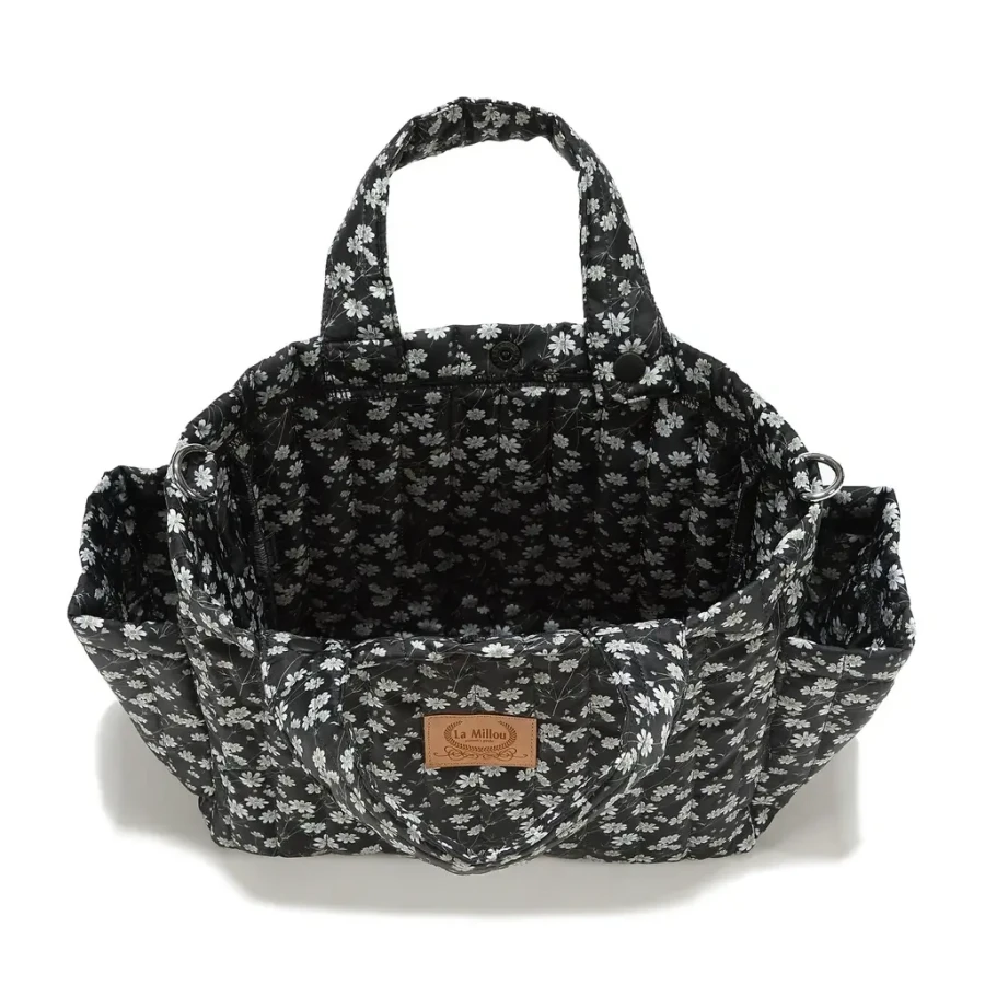 Organizer do wózka ortalion pikowany PRETTY BLACK / La Millou