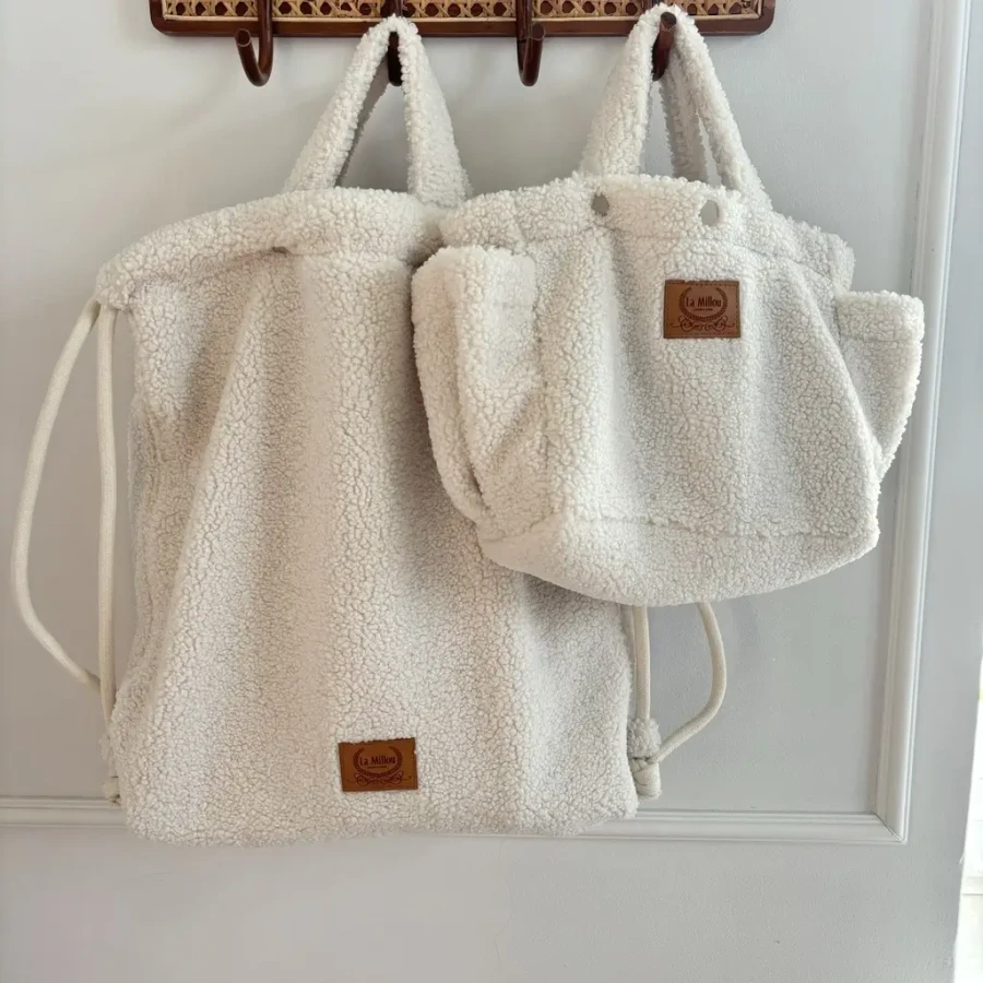 Plecak do wózka TEDDY BEAR CREAM / La Millou