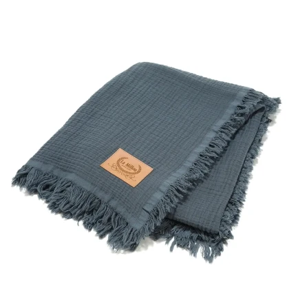 Koc muślinowy 4 warstwowy GRAPHITE / La millou 