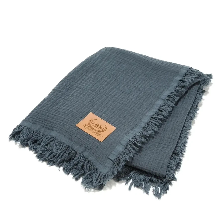 Koc muślinowy 4 warstwowy GRAPHITE / La millou