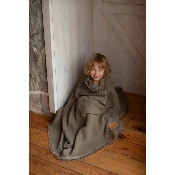 Koc muślinowy 4 warstwowy TAUPE / La millou