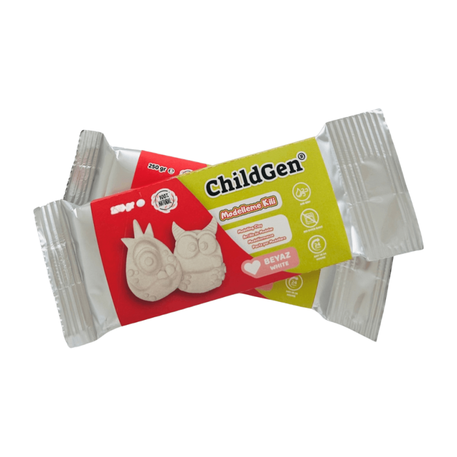 Naturalna, samoutwardzalna biała glinka modelarska, testowana dermatologicznie, 250g / ChildGen