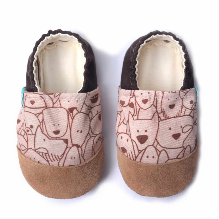 Kapcie do domu, żłobka, przedszkola - BROWN DOGGY / TITOT