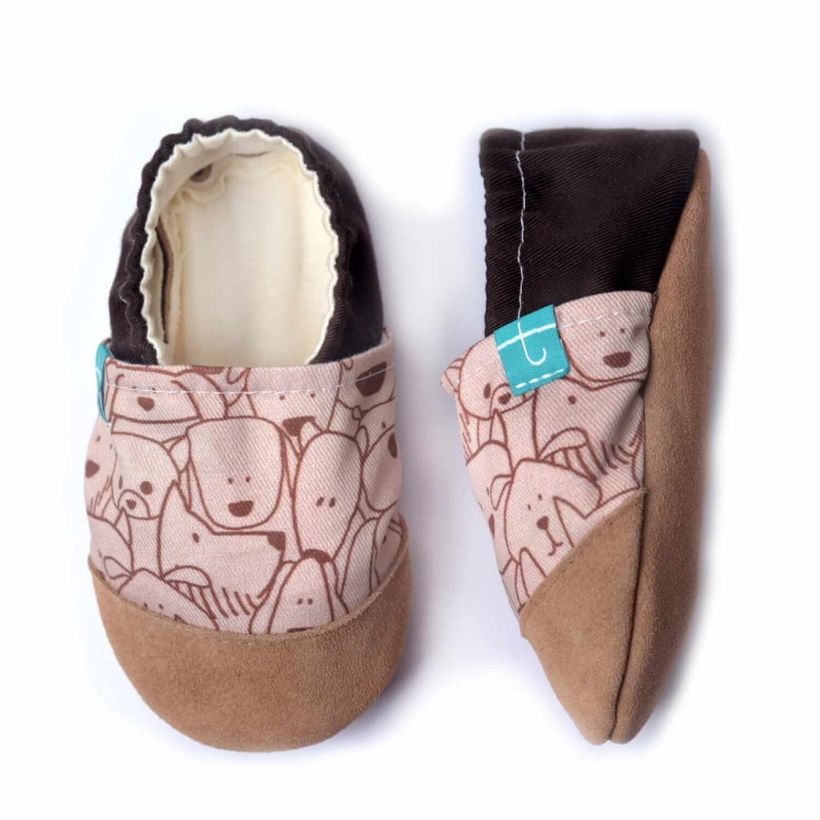 Kapcie do domu, żłobka, przedszkola - BROWN DOGGY / TITOT