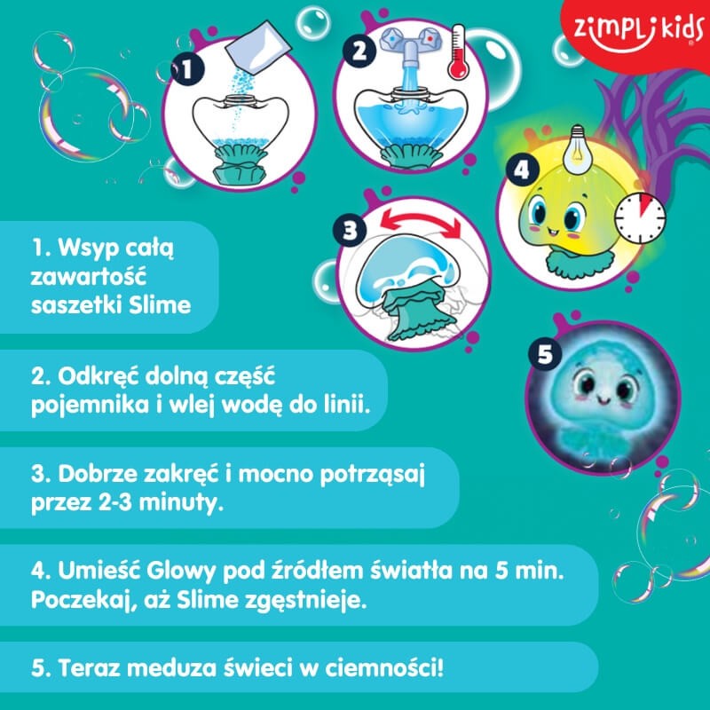 Świecąca Meduza, Glowy Gellifish Slime / Zimpli Kids