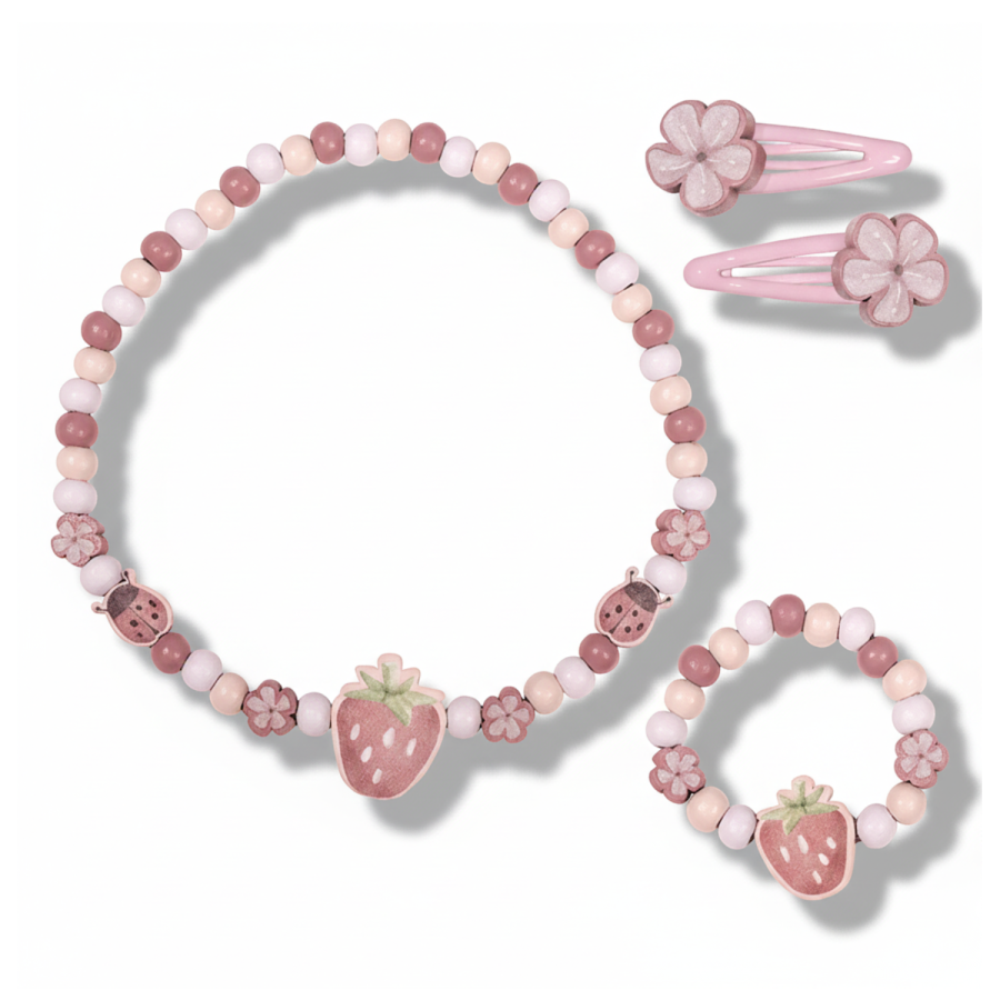Zestaw biżuterii Strawberry / Little Dutch