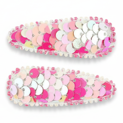 Spinki do włosów syrenie łuski różowe Bowi, 2 szt. / Souza!