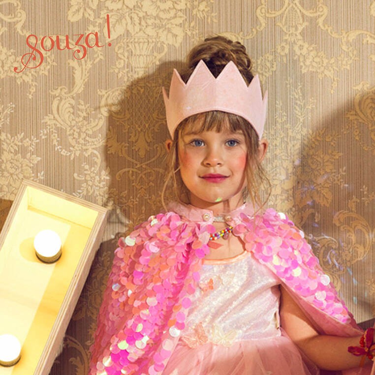 Kostium różowa peleryna z cekinami Laurence / Souza!