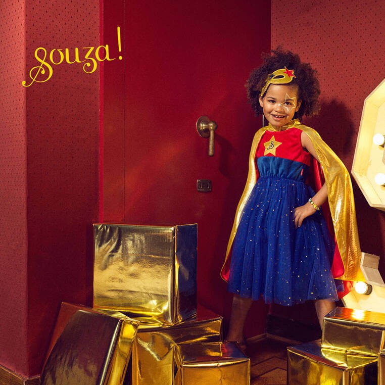 Kostium sukienka z peleryną Superbohaterka / Souza!