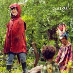 Kostium peleryna z kapturem - maską czerwony smok Red dragon, 4-7 lat / Souza!