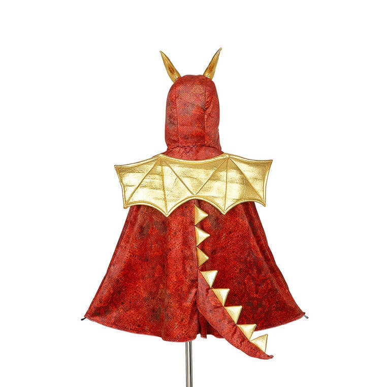 Kostium peleryna z kapturem - maską czerwony smok Red dragon, 4-7 lat / Souza!