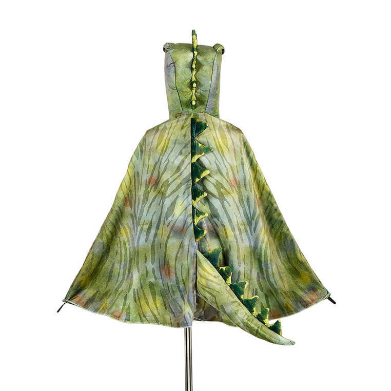 Kostium peleryna z kapturem - maską zielony dinozaur T-rex, 4-7 lat / Souza!