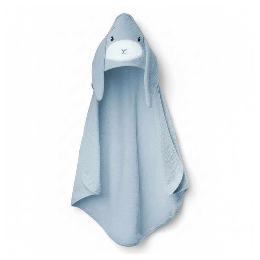 Ręcznik z kapturkiem Królik Effik - błękitny / Effiki
