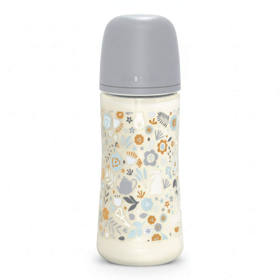 Butelka 360 ml ze smoczkiem fizjologicznym SX Pro o szybkim przepływie - niebieska liberty Wonderland / Suavinex