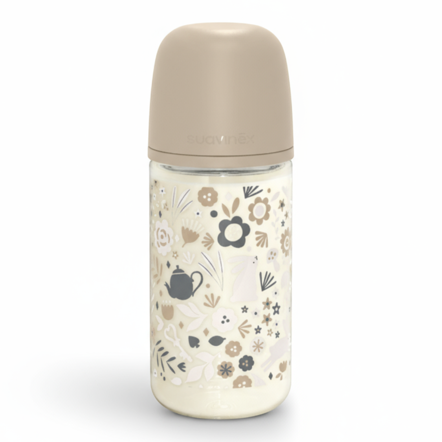 Butelka szklana SX PRO średni przepływ 240ml beżowa liberty Wonderland / Suavinex