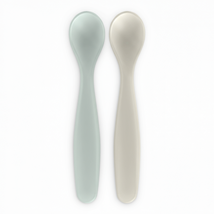 Zestaw łyżeczek do karmienia - beżowa i miętowa, Wonderland / Suavinex