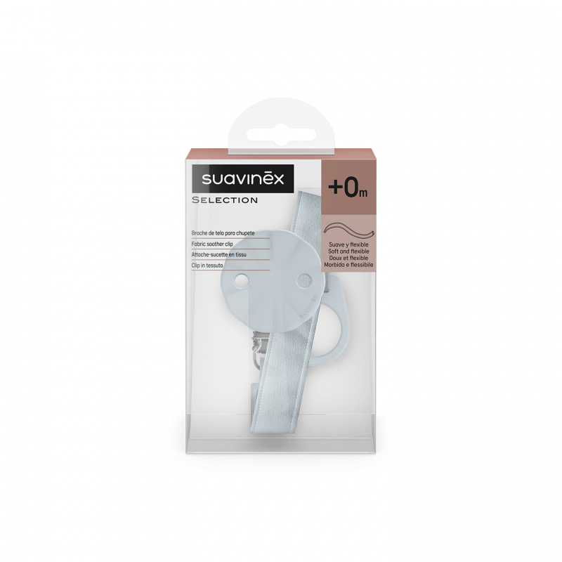 Klips do smoczka z tasiemką Wonderland - niebieski / Suavinex