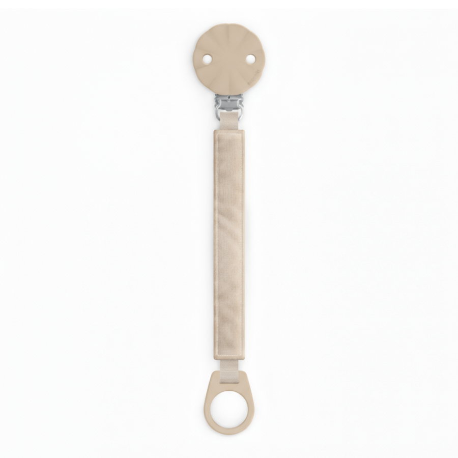 Klips do smoczka z tasiemką Wonderland - beżowy / Suavinex