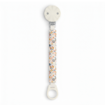 Klips do smoczka z tasiemką Wonderland - beżowy liberty / Suavinex