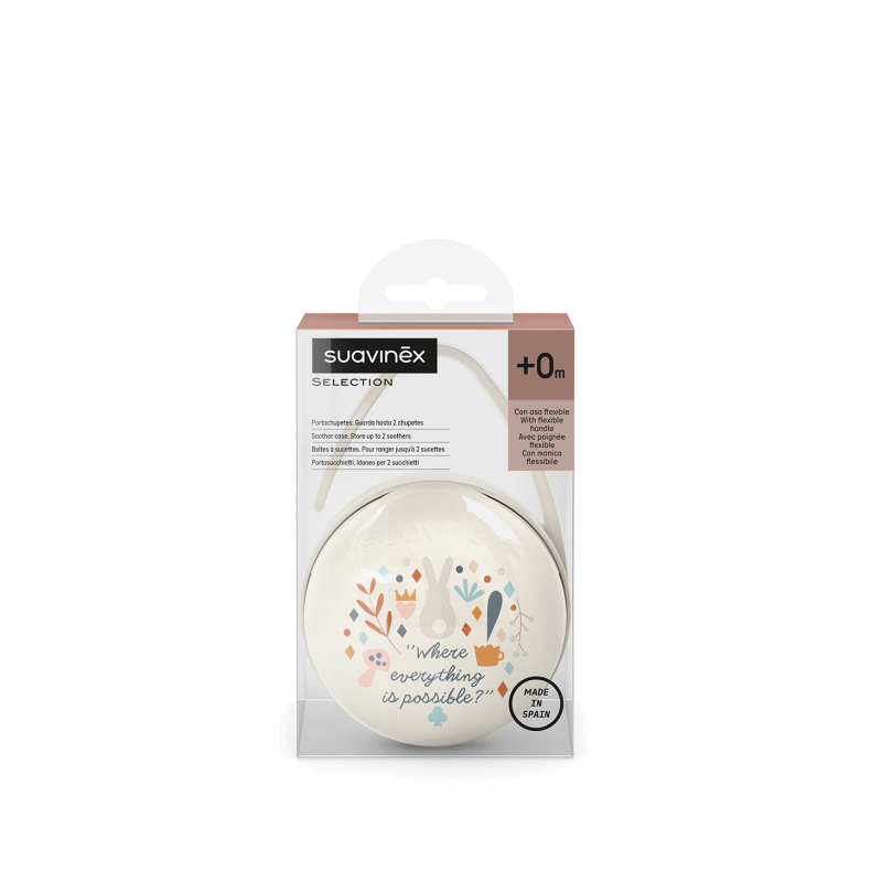 Podwójne etui na smoczki Wonderland - beżowe / Suavinex