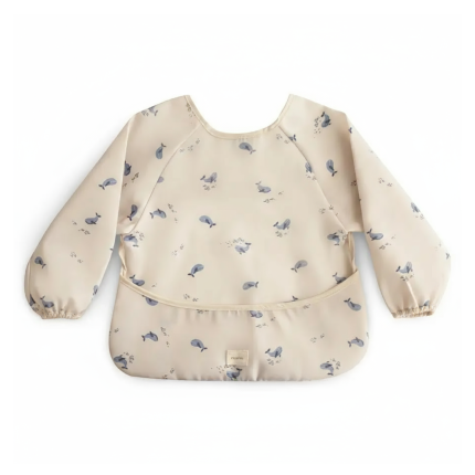 Śliniak z długim rękawem – Whales / Mushie