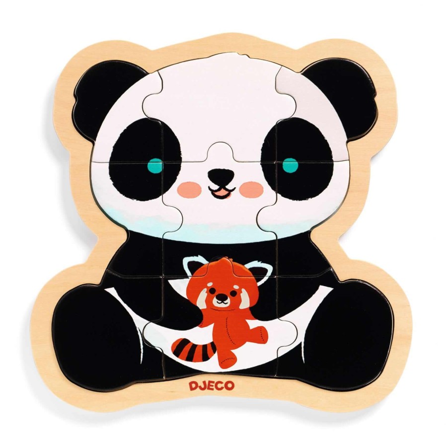 Drewniane puzzle w ramce PANDA / Djeco