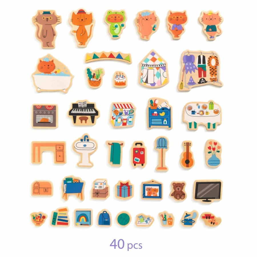 Magnetyczne puzzle DOMEK KOTKÓW / Djeco