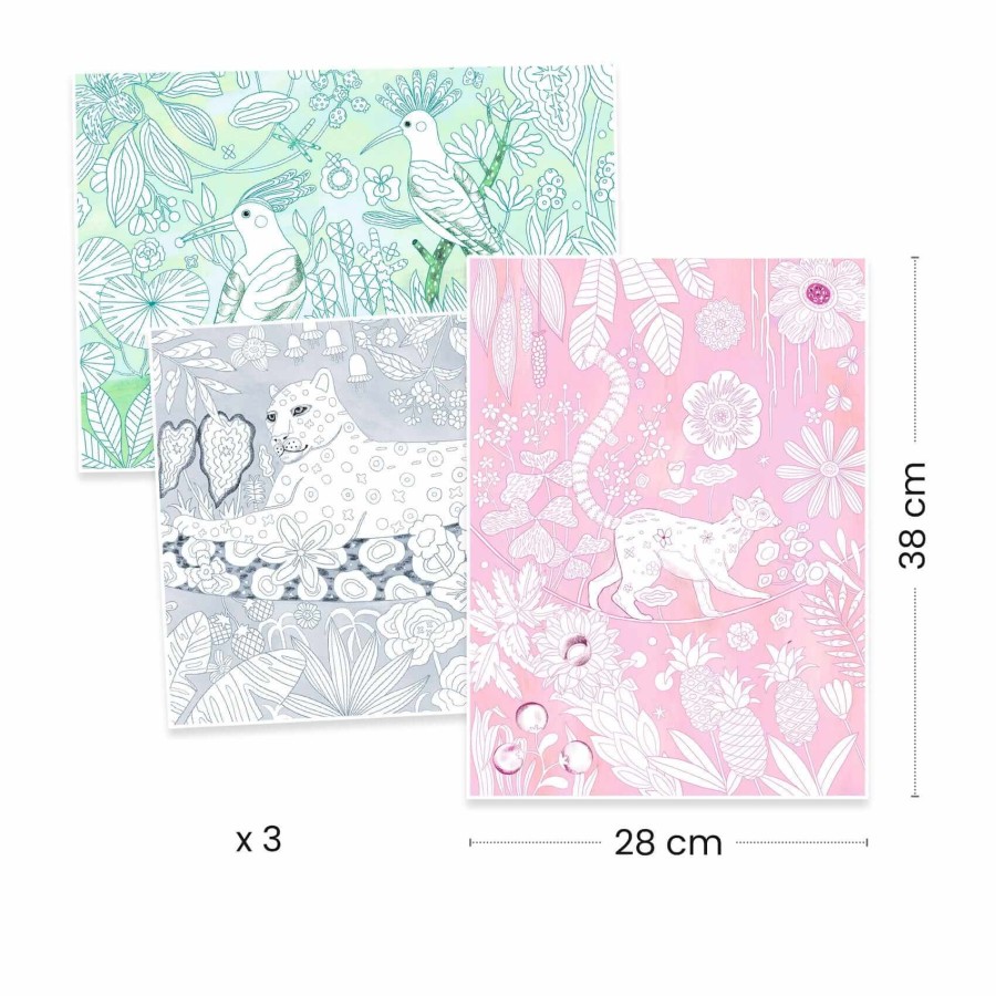 Obrazy do kolorowania w teczce - DŻUNGLA / Djeco