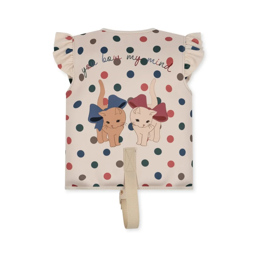 Kamizelka neoprenowa do nauki pływania z falbankami - Kitty / Konges slojd