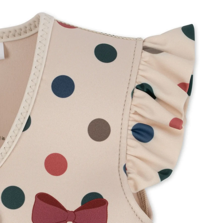 Kamizelka neoprenowa do nauki pływania z falbankami - Kitty / Konges slojd