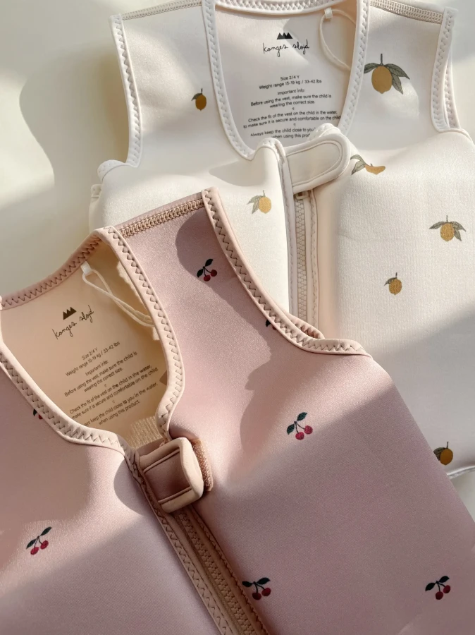 Kamizelka neoprenowa do nauki pływania - Cherry / Konges slojd