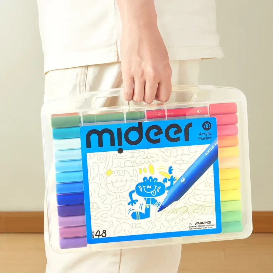 Markery akrylowe w walizce (48 kolorów) / Mideer