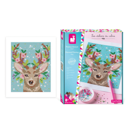 Zestaw kreatywny Haft diamentowy Malowanie diamentami Jeleń 8+ / Janod